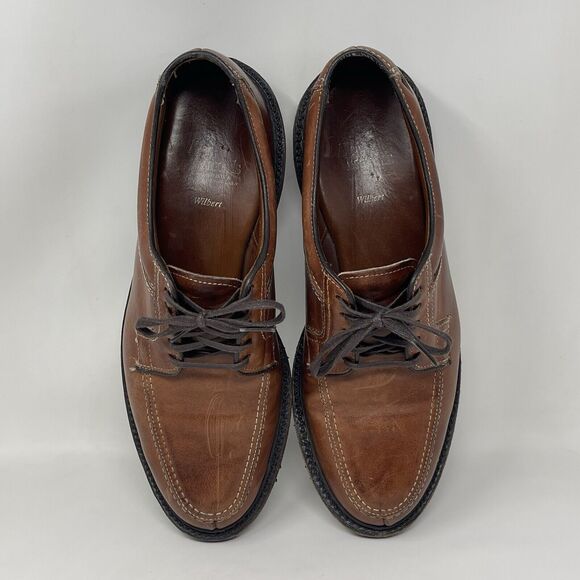 Allen Edmonds Wilbert Derby Shoes Mens 8 D Brown Leather Split Toe Casual Dress - Picture 9 of 16